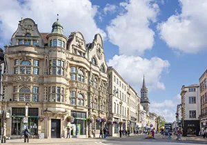 Adults Prints: Oxford city centre at Junction of High street
