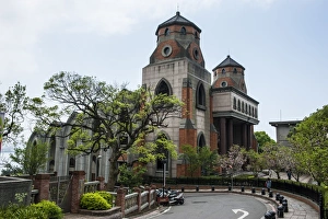 Taiwan Prints: Oxford College in the Alethia University, Danshui, suburb of Taipeh, Taiwan, Asia
