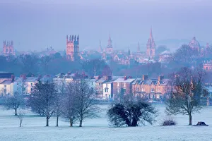 Education Prints: Oxford from South Park in winter, Oxford, Oxfordshire, England, United Kingdom, Europe