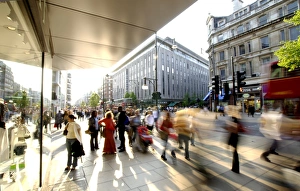 Shopper Prints: Oxford Street pedestrians, London, England, United Kingdom, Europe
