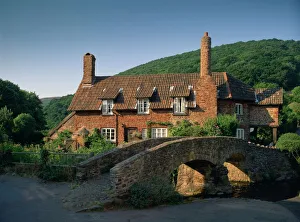 Packhorse Bridge, Allerford, Exmoor National Park, Somerset, England, UK, Europe Packhorse Bridge, Allerford, Exmoor National Park, Somerset, England, UK, Europe