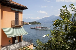 Awning Prints: Paddlesteamer on Lake Como, Menaggio, Lombardy, Italian Lakes, Italy, Europe
