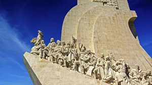 Closeup Shot Prints: Padrao dos Descobrimentos (Monument of the Discoveries), Belem, Lisbon, Portugal, Europe