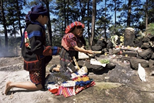 Tee Nager Prints: Pagan worship, Pascual Abaj, Chichicastenango, Guatemala, Central America