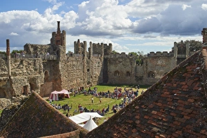 Castle Wall Prints: Pageantry festival at Framlingham Castle, Framlingham, Suffolk, England, United Kingdom