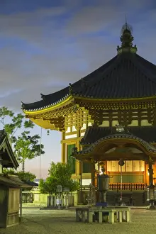 Kansai Prints: Pagoda at Kofuku-ji Temple at dusk, UNESCO World Heritage Site, Nara, Kansai, Japan, Asia