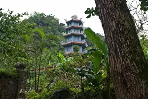 Lush Gallery: Pagoda on Marble Mountain, near Danang, Vietnam, Indochina, Southeast Asia, Asia