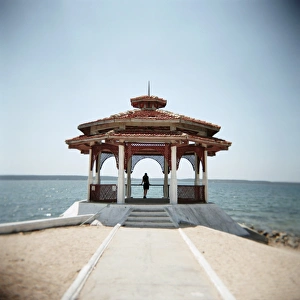 Shades Prints: Pagoda overlooking the Caribbean Sea, Cienfuegos, Cuba, West Indies, Central America