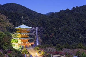 Slow Shutter Prints: Pagoda, Shinto Shrine, Nachi no taki waterfall
