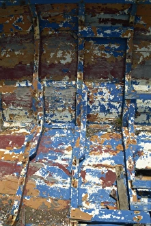 Paint Prints: Paint peeling off wood