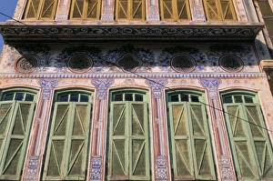 Pushkar Prints: Detail of painted building