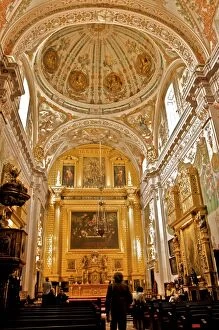 Images Dated 14th April 2010: Painted ceiling vaults of the Venerables Hospital Church, Old Town, Seville