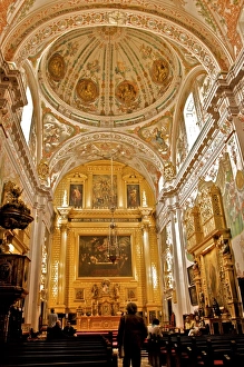 Images Dated 14th April 2010: Painted ceiling vaults of the Venerables Hospital Church, Old Town, Seville
