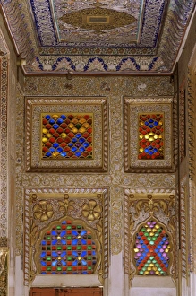 Rajput Prints: Painted ceiling and wall detail