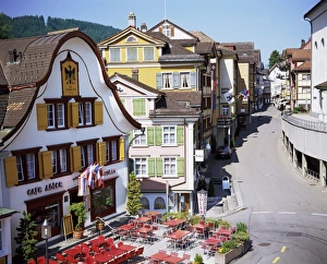 Painted facades on Hauptgasse