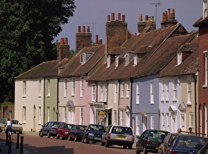 Pastel Colour Prints: Painted houses, Chichester, Sussex, England, United Kingdom, Europe