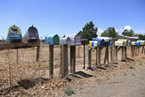 Individuality Prints: Painted rural mailboxes, Galisteo