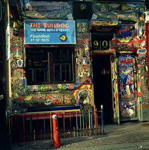 Eating And Drinking Prints: Painted walls of the Bulldog Coffee Shop in Amsterdam