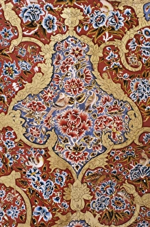 Detail of the painted walls in the public reception area