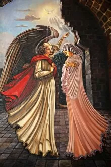 Images Dated 14th August 2009: Painting of The Annunciation, Depressa, Lecce, Italy, Europe