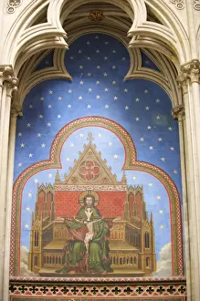 Crucifixion Prints: Painting of the Annunciation and Trinity, Notre Dame Cathedral, Bayeux Calvados