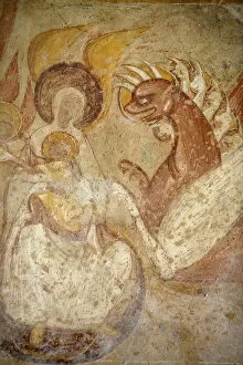 Images Dated 8th April 2000: Painting depicting the Apocalypse, St. Savin Abbey, Saint-Savin-sur-Gartempe, Vienne