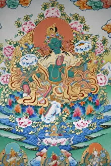 Images Dated 25th July 2007: Painting of Green Tara, Buddhist symbol of prosperity, Kopan monastery, Kathmandu, Nepal