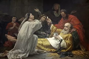 Images Dated 25th September 2009: Painting of Saint-Francois-Xaviers death in Saint-Francois-Xavier church, Paris