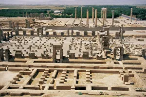 Palace of a Hundred Columns in foreground with the Apadana behind