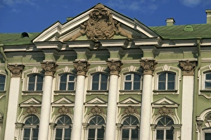 Palace detail, Moika Embankment, St. Petersburg, Russia, Europe