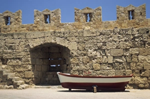 Rhodes Town Prints: Detail from the Palace of the Grand Masters including