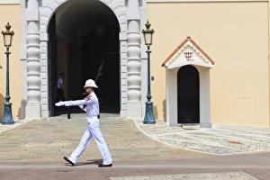 Sentry Box Prints: Palace guard, Palais Princier, Monaco-Ville, Monaco, Europe