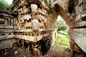Yucatan Prints: Palace of Labna, Mayan ruins, Labna, Yucatan, Mexico, North America
