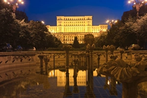 Romania Prints: Palace of Parliament, former Ceausescu Palace, Bucharest, Romania, Europe