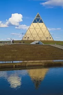 Images Dated 28th August 2011: Palace of Peace and Reconciliation pyramid designed by Sir Norman Foster, Astana, Kazakhstan