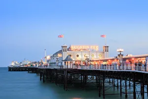 Text Prints: Palace Pier, (Brighton Pier), Brighton, Sussex, England, United Kingdom, Europe