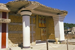 Palace ruins with mural paintings