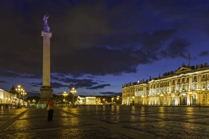 Palace Square Prints: Palace Square, the Hermitage, Winter Palace, UNESCO World Heritage Site, St. Petersburg