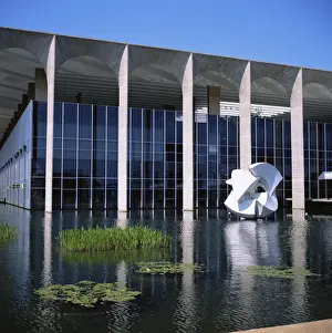 Brasilia Prints: Palacio do Itamaraty, Brasilia, UNESCO World Heritage Site, Brazil, South America