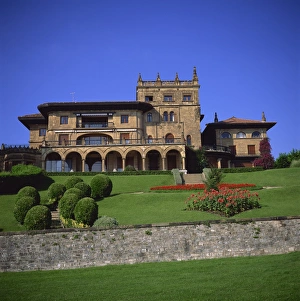 Euskadi Prints: Palacio Lezama Legizamon built in 1902, Atlantic resort at mouth of the Bilbao River