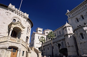 Palais De Justice Prints: The Palais de Justice and the Christian cathedral, Monaco-Ville, Monaco
