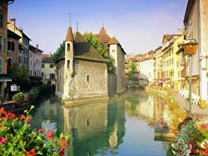 Canal Prints: Palais de l Isle, Annecy, Haute Savoie, Rhone Alps, France, Europe