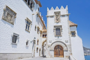 Sitges Prints: Palau Maricel (Maricel de Mar museum), Sitges, Costa Dorada, Catalonia, Spain, Europe