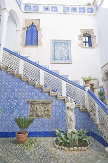Courtyards Prints: Palau Maricel patio (Maricel de Mar museum), Sitges, Costa Dorada, Catalonia