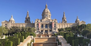 Montjuic Prints: Palau Nacional (Museu Nacional d Art de Catalunya), Montjuic, Barcelona, Catalonia