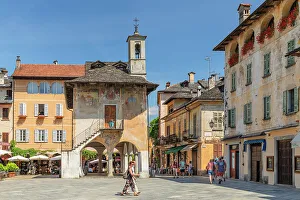 Palazotto della Comunita, Piazza Motta, Orta San Giulio, Lake Orta, Lago d'Orta, Piedmont, Italy