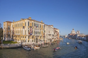 Images Dated 7th April 2010: Palazzo Cavalli Franchetti from Accademia Bridge, Grand Canal, Venice, UNESCO World Heritage Site