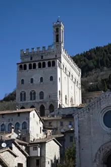Gubbio Prints: Palazzo dei Consoli, Gubbio, Umbria, Italy, Europe