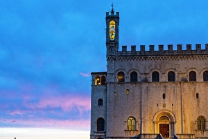 Hues Prints: Palazzo dei Consoli (Palace of the Consuls) at sunset, Gubbio, Umbria, Italy