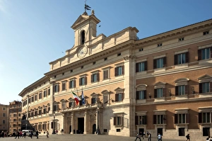 Parliament Building Prints: Palazzo Montecitorio, Parliament Building, Rome, Lazio, Italy, Europe